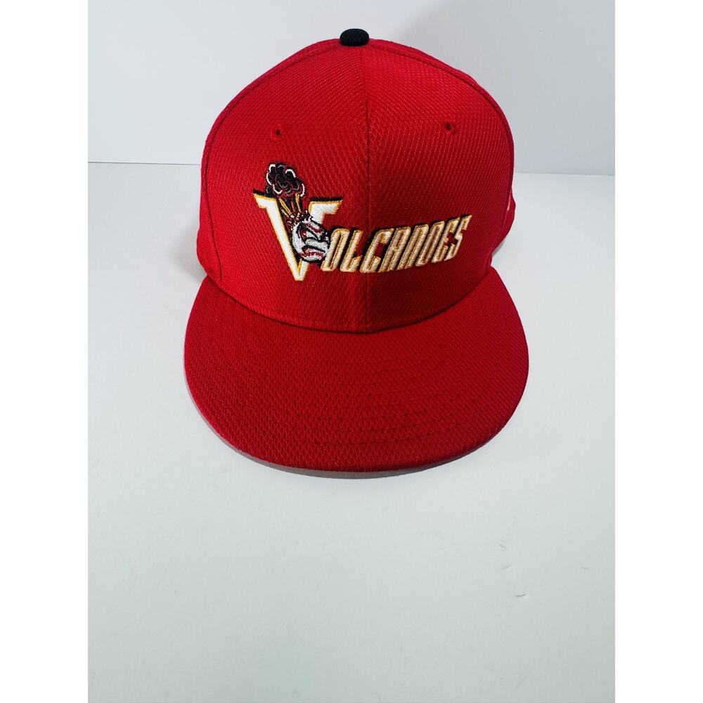 SALEM-KEIZER VOLCANOES NEW ERA 59 FIFTY‎ MILB RED FITTED Hat Size 7 1/2”